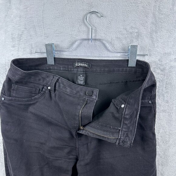 D Jeans Skinny Jeans Denim Stretch Dark Wash High Rise Womens Black Size 14 - Picture 4 of 10